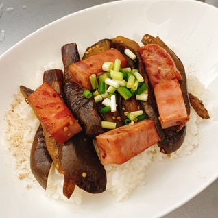 茄子の中華丼